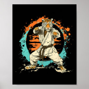 Póster Kickboxing Leopardo Taekwondo Karate Mma Artes Mar