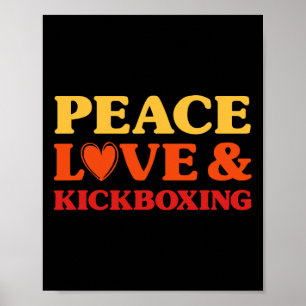 Póster Kickboxing Me encanta el kickboxing para hombres y
