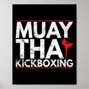 Póster Kickboxing Muay Thai Precisión Y Resistencia