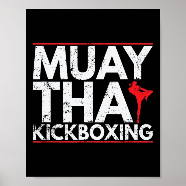 Póster Kickboxing Muay Thai Precisión Y Resistencia (Frente)