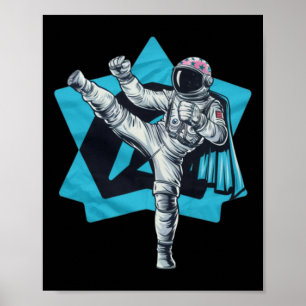 Póster Kickboxing Muay Thai Taekwondo Patada Alta Diverti