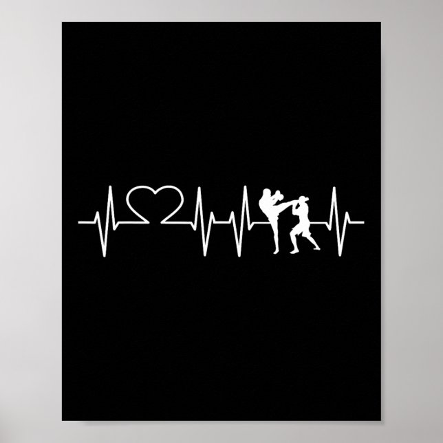 Póster Kickboxing Shirt Kick Boxing Karate Tee (Frente)