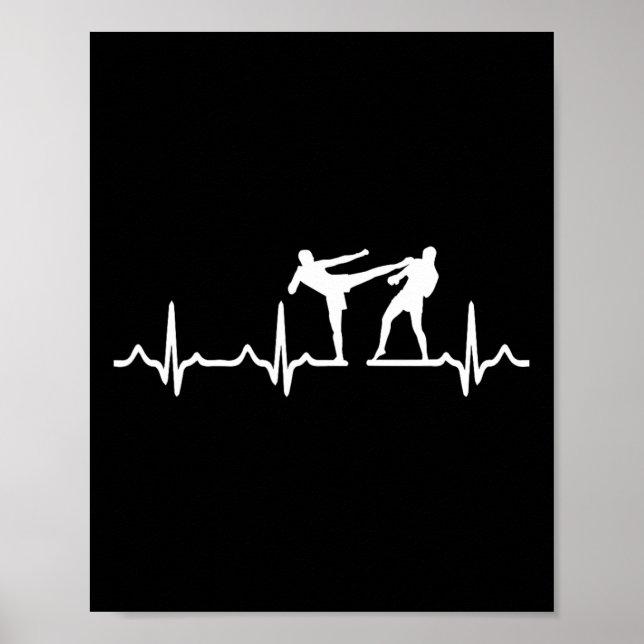 Póster Kickboxing Shirt Kick Boxing Karate Tee (Frente)