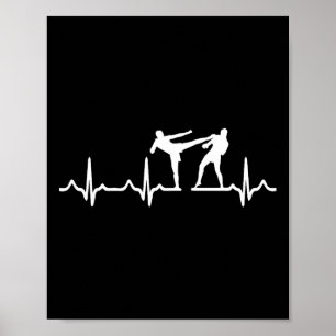 Póster Kickboxing Shirt Kick Boxing Karate Tee