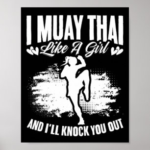Póster Kickboxing Tailandia Mma Boxeo Tailandés Muay Thai