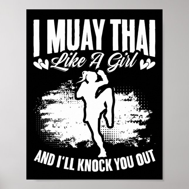 Póster Kickboxing Tailandia Mma Boxeo Tailandés Muay Thai (Frente)