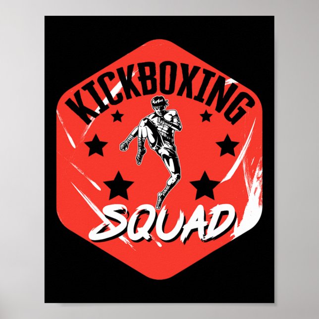 Póster Kickboxing Vintage Kickboxing Squad (Frente)
