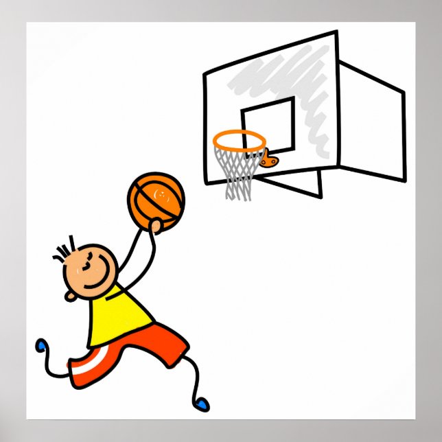 Póster Kid de baloncesto (Frente)