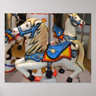 Póster Kiddie Carousel Horses