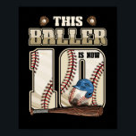Póster Kids 10th Birthday Baseball Boy Ten Year Old<br><div class="desc">Awesome tee Ideas People who born in 2012 Retro Vintage Classic Old School 10th Awesome tee Ideas for Men Women. 10 years old awesome vintage birthday. Complete happy birthday decorations .Your birthday party will be funny,  awesome,  epic & legendary</div>