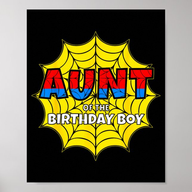 Póster Kids Aunt Of The Birthday Boy Sder Theme Party Mat (Frente)
