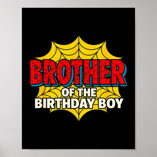 Póster Kids Brother Of The Birthday Boy Sder Theme Party  (Frente)