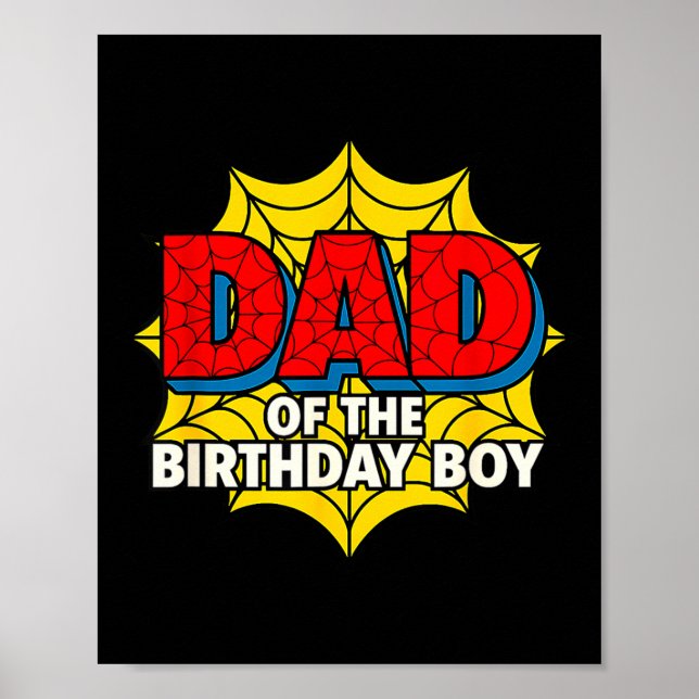 Póster Kids Dad Of The Birthday Boy Sder Theme Party Matc (Frente)