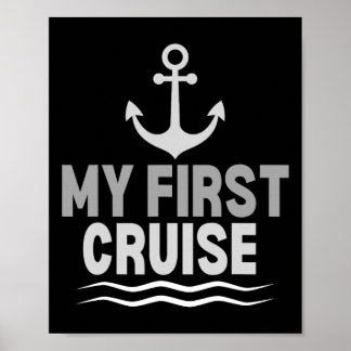 Póster Kids My First Cruise Ship Anchor Cruising Vacation