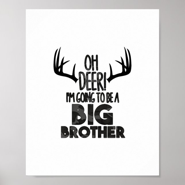 Póster Kids Oh Deer Big Brother Hunting Pregnancy Announc (Frente)