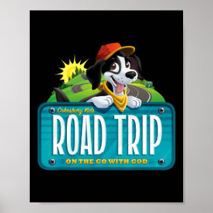 Póster Kids On The Go Christian Vbs 2025 Celebración Viaj