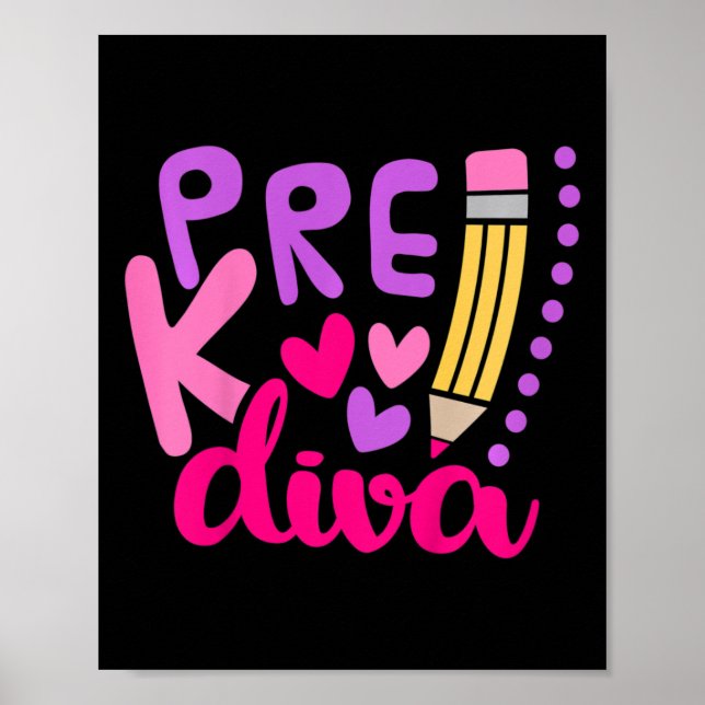 Póster Kids Pre-k Diva (Frente)