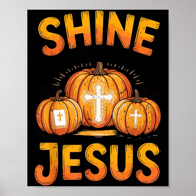 Póster Kids Shine With The Light Of Jesus Funny Christian (Frente)