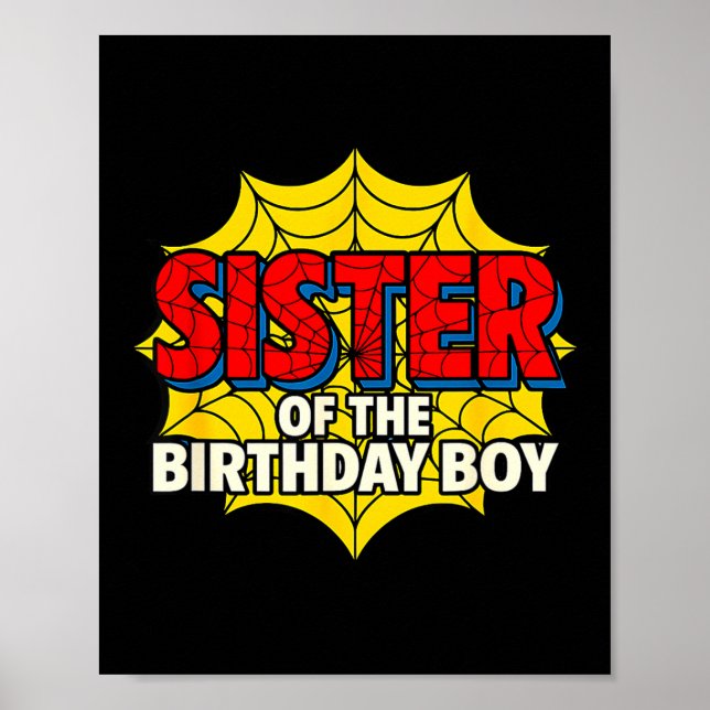 Póster Kids Sister Of The Birthday Boy Sder Theme Party M (Frente)