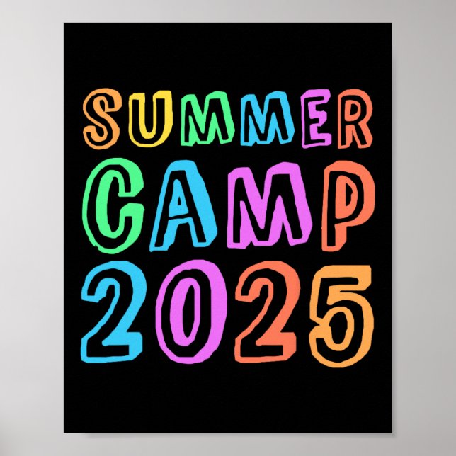 Póster Kids Summer Camp 2025 Camping Director Crew Host C (Frente)