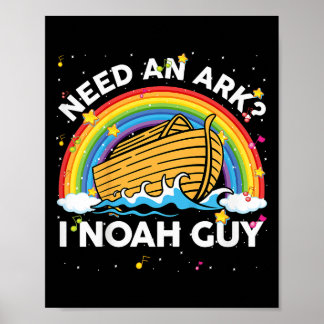 Póster Kids Toddler Kid Need Ark I Noah Guy Christian Eas