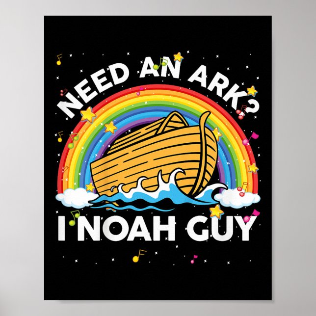 Póster Kids Toddler Kid Need Ark I Noah Guy Christian Eas (Frente)