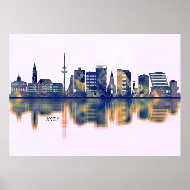Póster Kiel Skyline (Frente)
