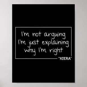 Póster Kiera Gift Cita Personalizada Nombre Gracioso Cump