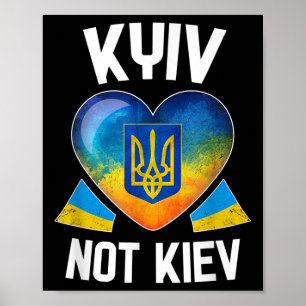 Póster Kiev No Kiev _ Bandera Ucraniana Apoya a Ucrania