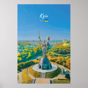 Póster Kiev, Ucrania - Monumento a la Madre Ucrania