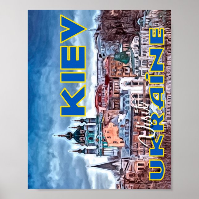 Póster Kiev, visita Ucrania (Frente)