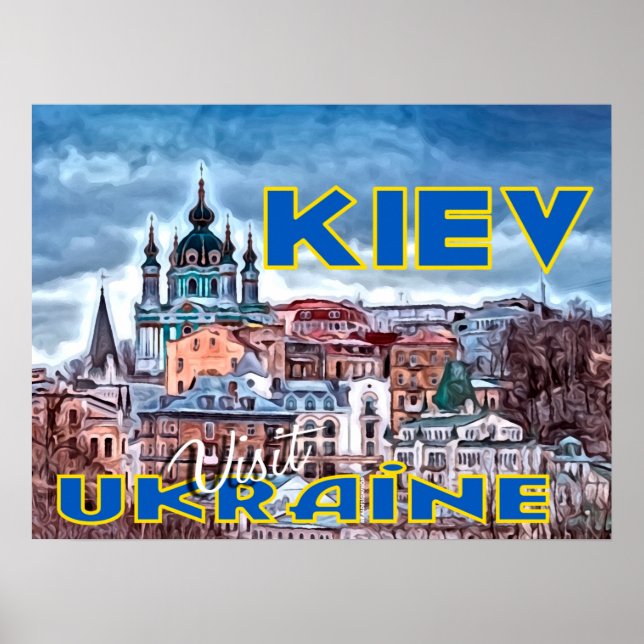 Póster Kiev, visita Ucrania (Frente)