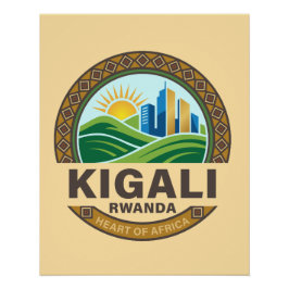 Póster Kigali Rwanda Africa