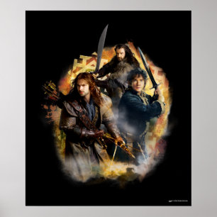 Póster Kili, BILBO BAGGINS™ y THORIN OAKENSHIELD™ Art