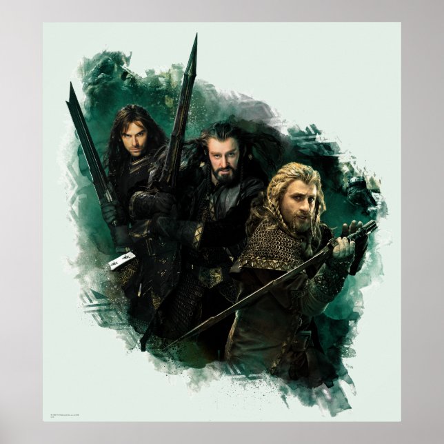 Póster Kili, THORIN OAKENSHIELD™, y Dan Gráfica (Frente)