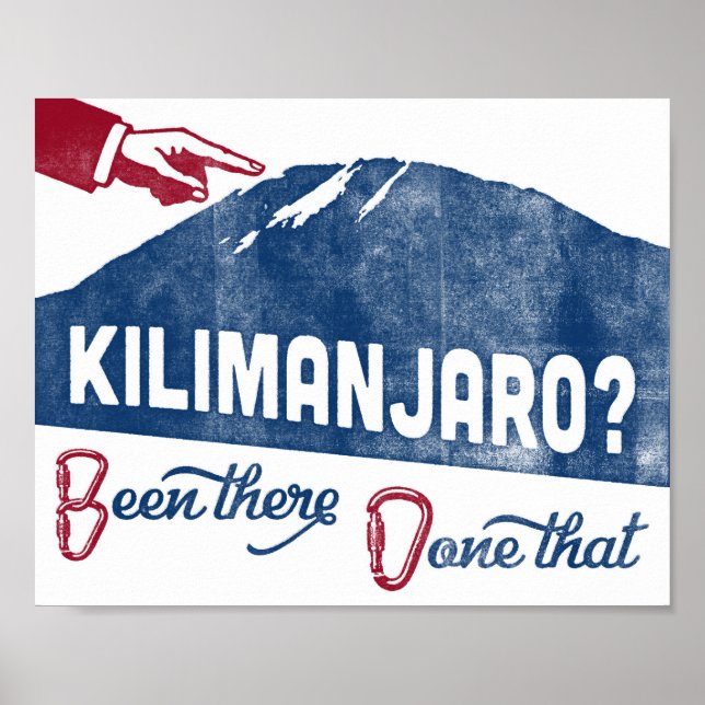Póster Kilimanjaro Poster Mountain Climbing Souvenir (Frente)