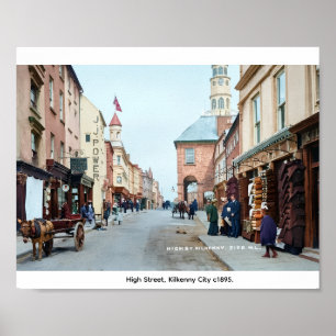 Póster Kilkenny city Antigua Alta St. Irlanda