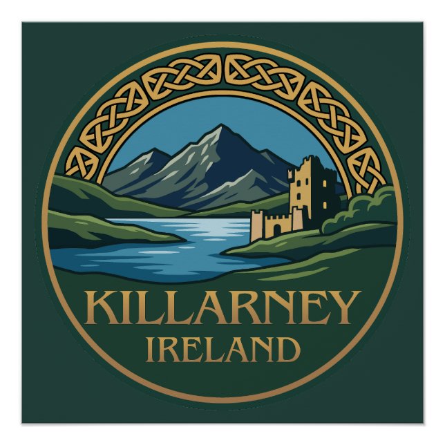 Póster Killarney Irlanda (Anverso)