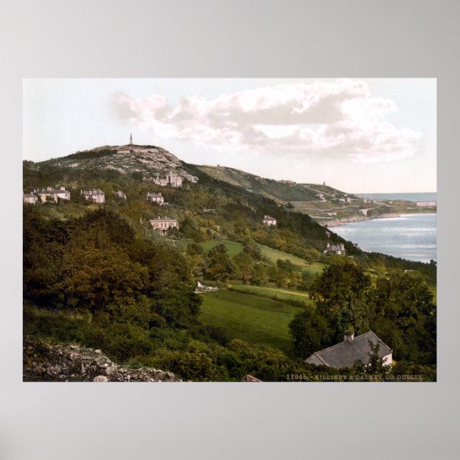 Póster Killiney Hill & Dalkey, Co. Dublin c1905 (Frente)