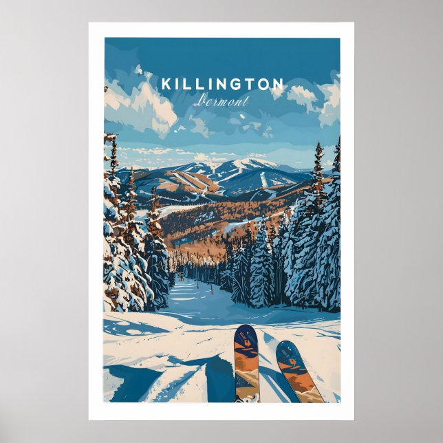 Póster Killington Ski Poster - Vermont 1 (Frente)