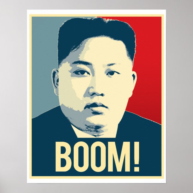 Póster Kim Jong Un - Boom - Poster de propaganda - (Frente)