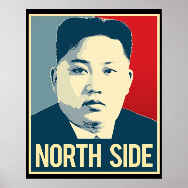 Póster Kim Jong Un - Lado Norte - Poster de propaganda - (Frente)
