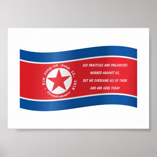 Póster Kim Jong un Quote #TrumpKimSummit June 12 (Frente)