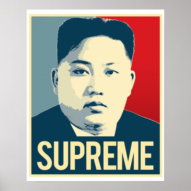 Póster Kim Jong Un - Supremo - Poster de propaganda - (Frente)