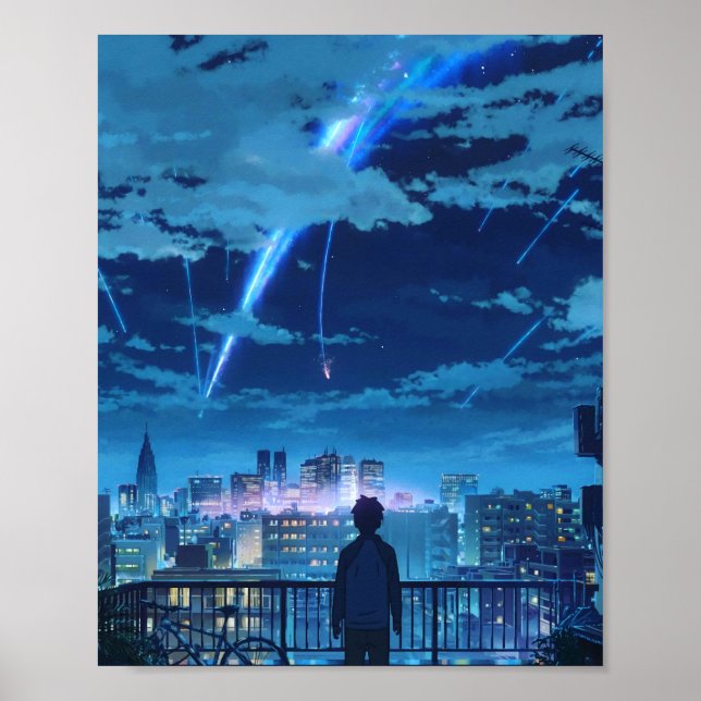 Póster kimi no na wa tu nombre Taki Stars Balcony (Frente)