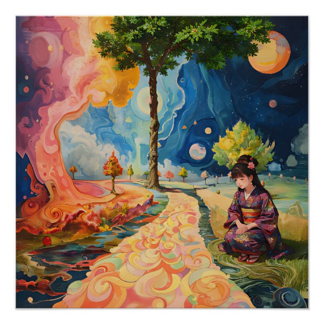 Póster kimono girl (Anverso)