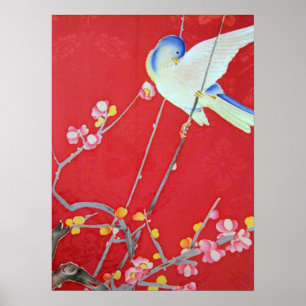 Póster KIMONO Textil Japonés, Bluebird