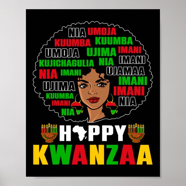Póster Kinara Seven Principios Africanos Kwanzaa A (Frente)
