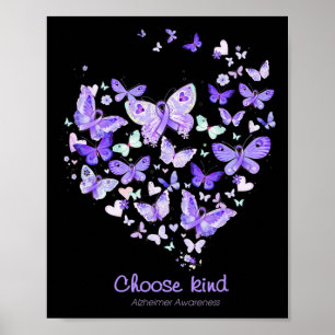 Póster Kind Alzheimerheimer Conciencia Butterflys Heart G