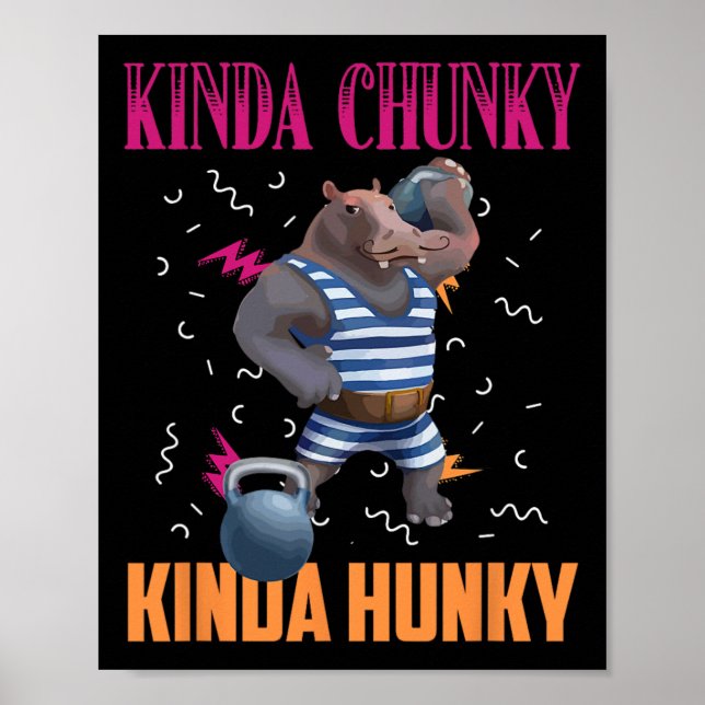 Póster Kinda Chunky Kinda Hunky Halterofilia (Frente)